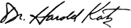 Dr. Harold Katz, DDS signature