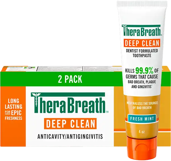 TheraBreath™ Deep Clean, Anticavity/Antigingivitis Toothpaste - Mild Mint 4oz