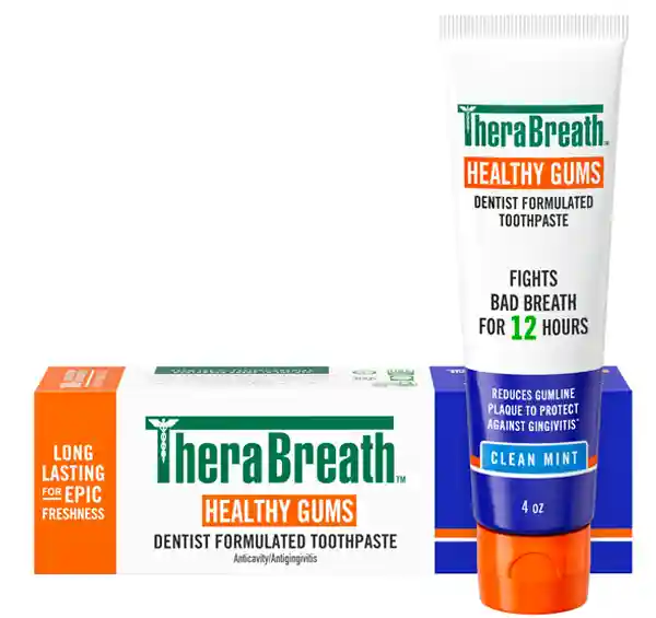 TheraBreath&trade; Healthy Gums, Anticavity/Angigingivitis Toothpaste - Clean Mint 4oz