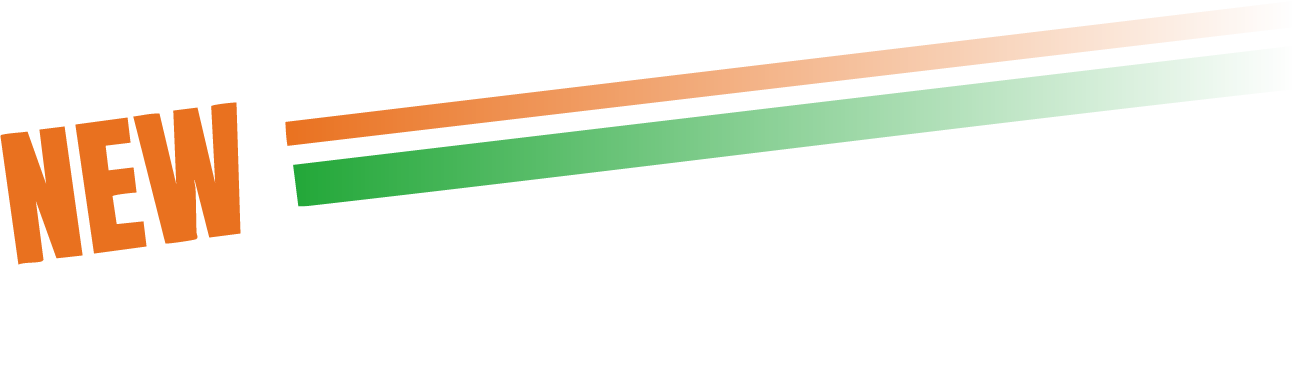 Graphic announcing new TheraBreath&trade; toothpaste with bold text and green and orange graphics
